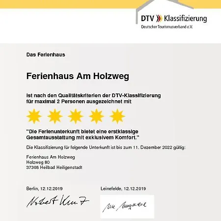 Ferienhaus Am Holzweg * Heiligenstadt